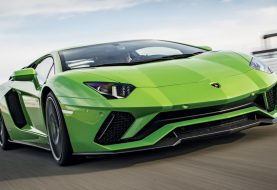 The Lamborghini Aventador S Shows Its Speed and Agility on a Racetrack in Spain