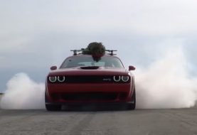 Challenger Hellcat Widebody Does 174 MPH With a Christmas Tree on its Roof