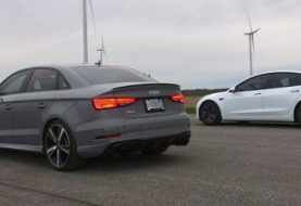 Audi RS3 Sedan Drag Races Tesla Model 3. Can quattro Win?