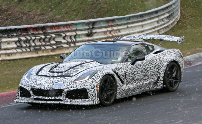 Corvette ZR1 Spied Getting Some Track Time with Crazy Aero Package