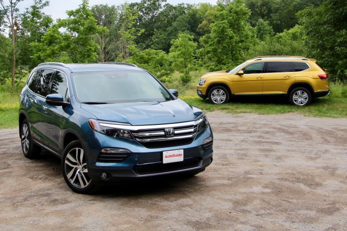 2018 Volkswagen Atlas vs 2017 Honda Pilot Comparison Test